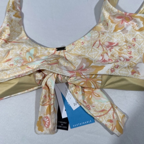 NWT $55 O'Neill [ Medium ] Sydney Mavericks Bikini‎ Top in Straw Yellow - Picture 11 of 15